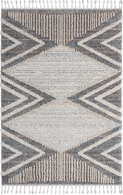 Uvita Teppich Teppich Handmade-Look 3D mit Fransen, 80273 110-Multi