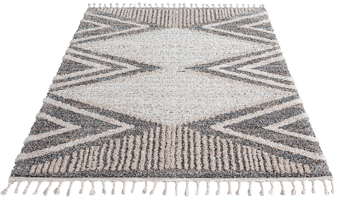 Uvita Teppich Teppich Handmade-Look 3D mit Fransen, 80273 110-Multi