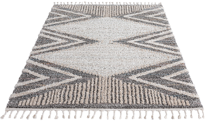 Uvita Teppich Teppich Handmade-Look 3D mit Fransen, 80273 110-Multi