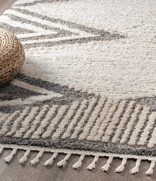 Uvita Teppich Teppich Handmade-Look 3D mit Fransen, 80273 110-Multi