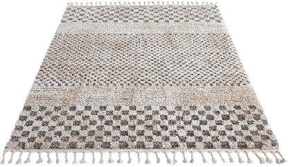 Uvita Teppich Teppich Handmade-Look 3D mit Fransen, 80276 111-Multi