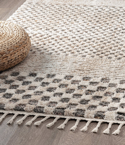 Uvita Teppich Teppich Handmade-Look 3D mit Fransen, 80276 111-Multi