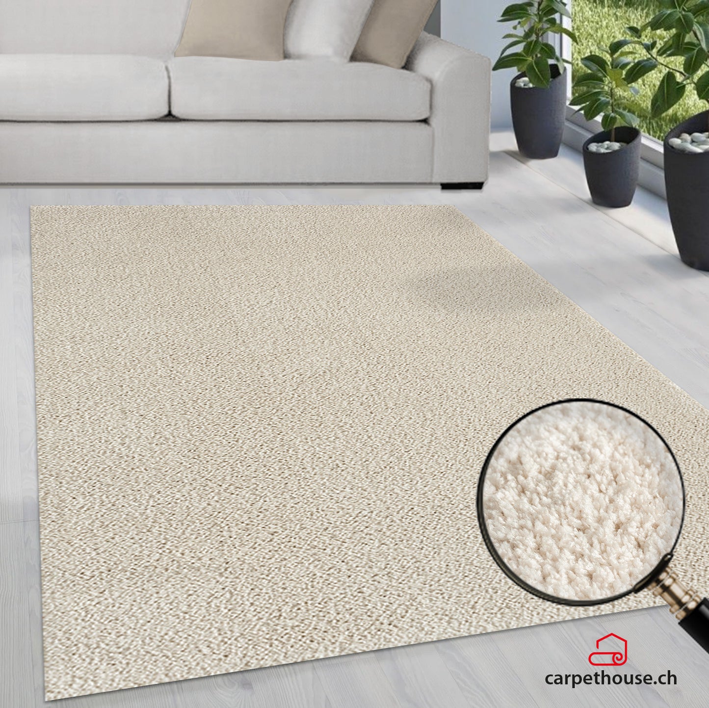 Teppich Loja Shaggy, 80320 60-Cream