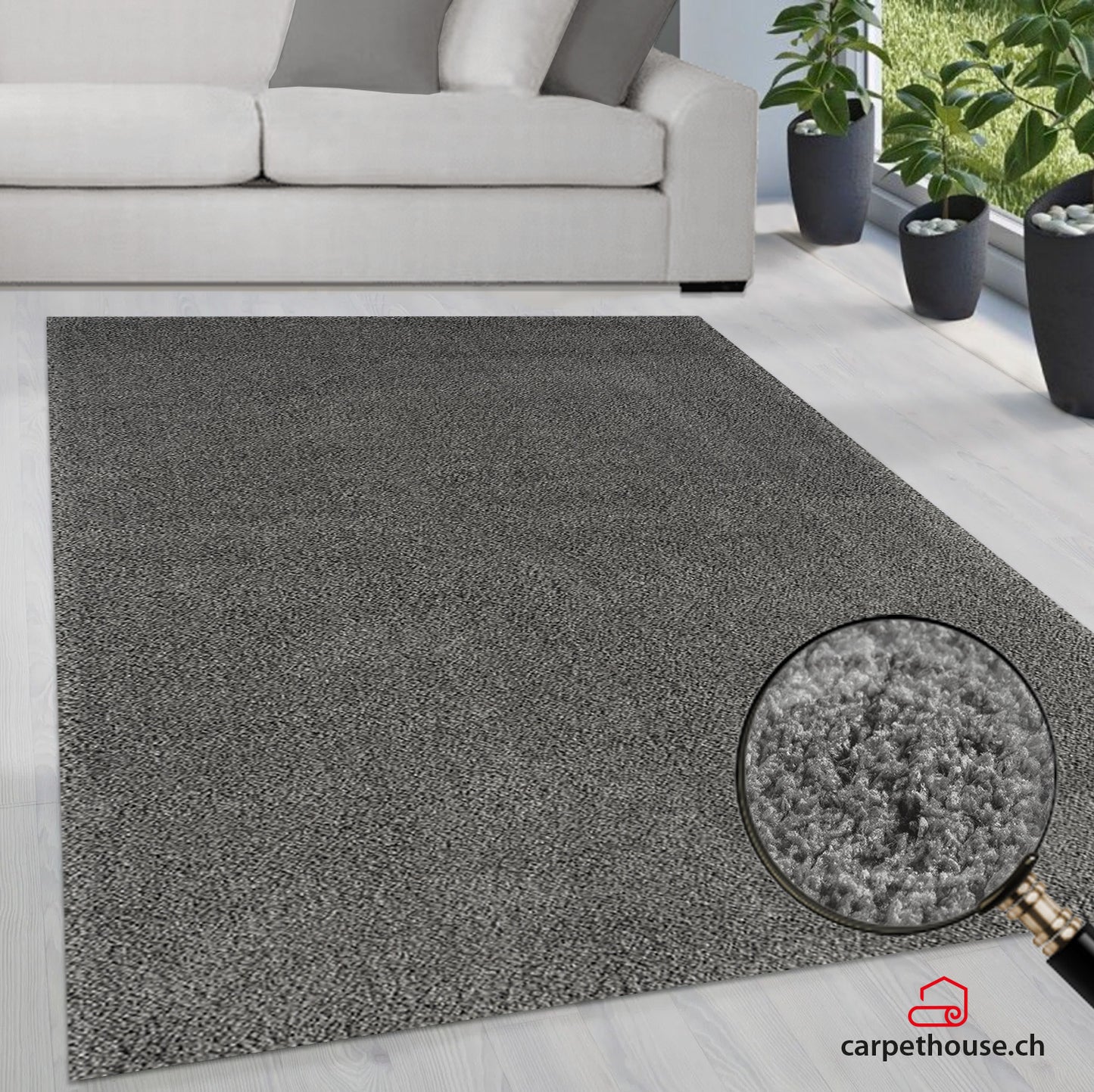 Teppich Loja Shaggy, 80320 900-Anthracite