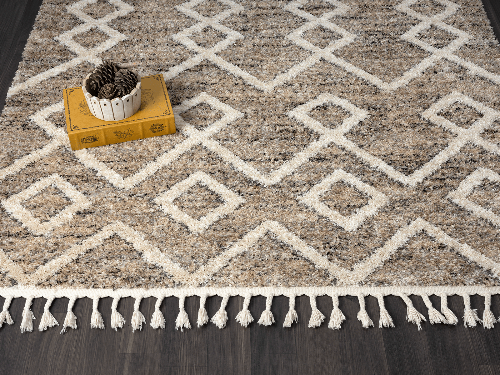 Uvita Teppich Teppich Handmade-Look 3D mit Fransen, 80330 270-Beige