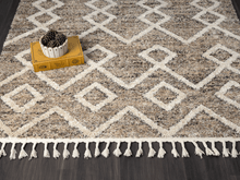 Lade das Bild in den Galerie-Viewer, Uvita Teppich Teppich Handmade-Look 3D mit Fransen, 80330 270-Beige