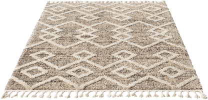 Uvita Teppich Teppich Handmade-Look 3D mit Fransen, 80330 270-Beige