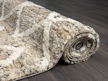 Uvita Teppich Teppich Handmade-Look 3D mit Fransen, 80330 270-Beige