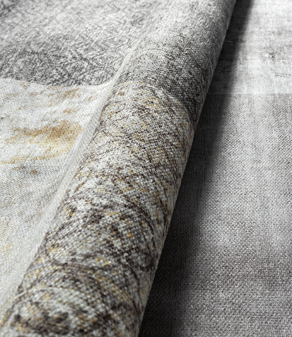 Waschbarer Flachwebeteppich Edessa 1300 Grey Gold