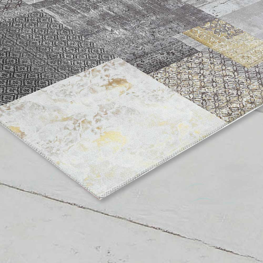 Waschbarer Flachwebeteppich Edessa 1300 Grey Gold