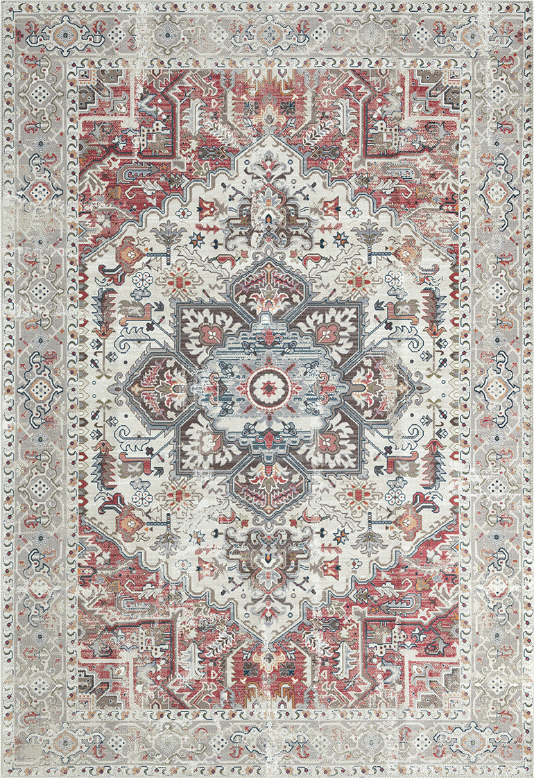 Waschbarer Flachwebeteppich Edessa 1302 Cream Multi