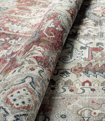Waschbarer Flachwebeteppich Edessa 1302 Cream Multi