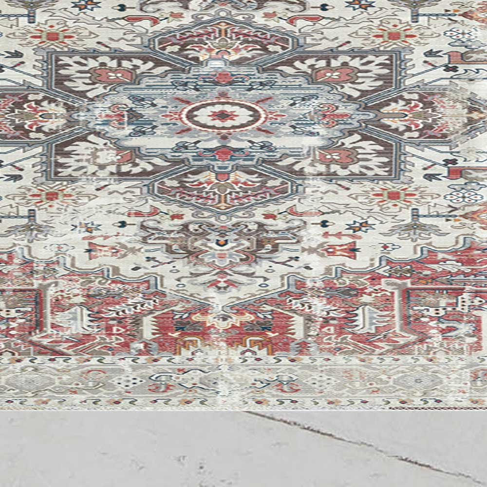 Waschbarer Flachwebeteppich Edessa 1302 Cream Multi