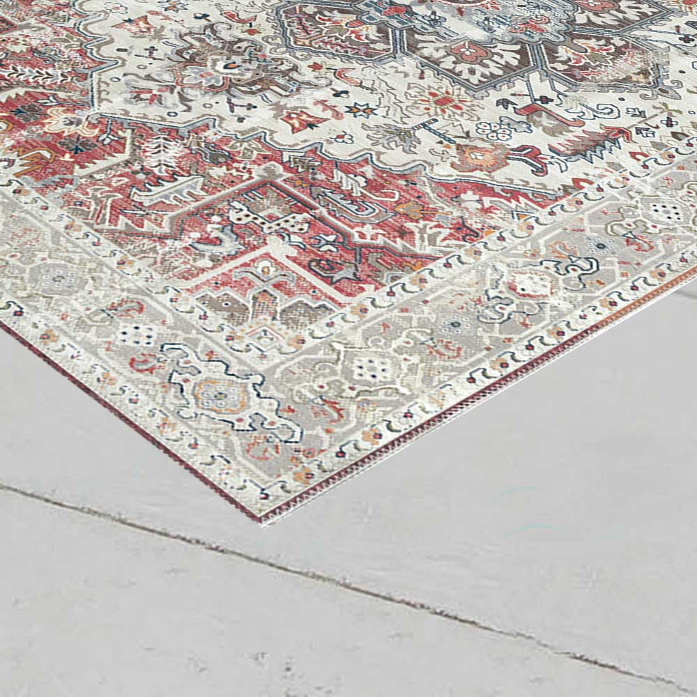 Waschbarer Flachwebeteppich Edessa 1302 Cream Multi