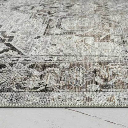 Waschbarer Flachwebeteppich Edessa 1304 Cream Grey