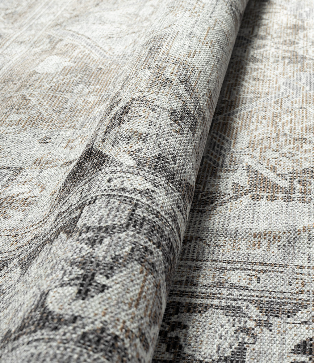 Waschbarer Flachwebeteppich Edessa 1304 Cream Grey