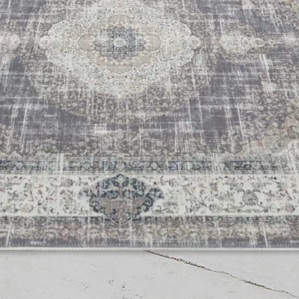 Waschbarer Flachwebeteppich Edessa 1306 Grey Beige