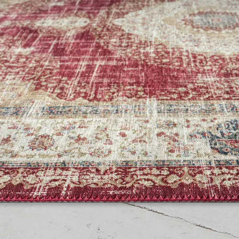 Waschbarer Flachwebeteppich Edessa 1306 Red