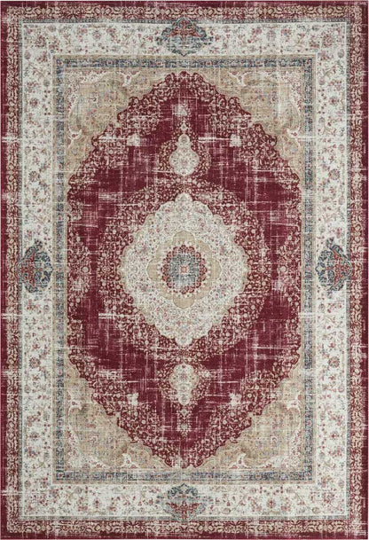 Waschbarer Flachwebeteppich Edessa 1306 Red