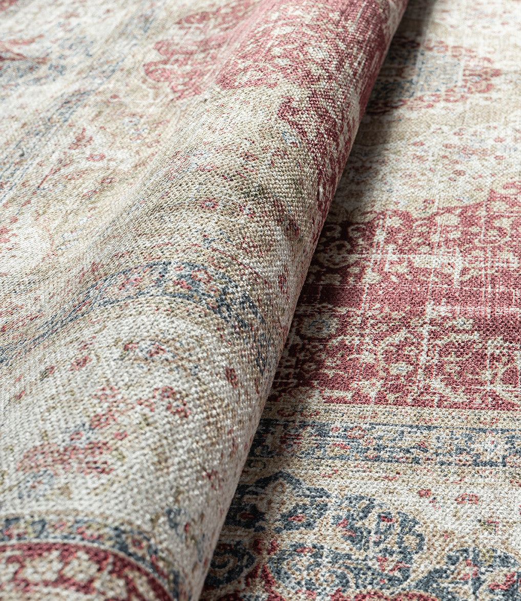 Waschbarer Flachwebeteppich Edessa 1306 Red