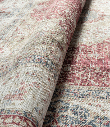 Waschbarer Flachwebeteppich Edessa 1306 Red