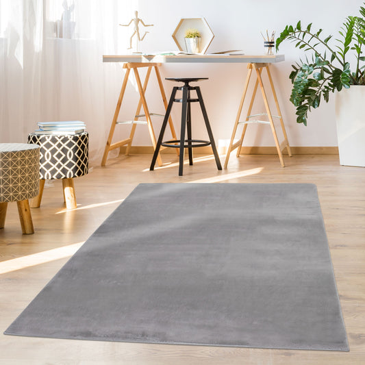 Hochflorteppich Topia Uni Silver