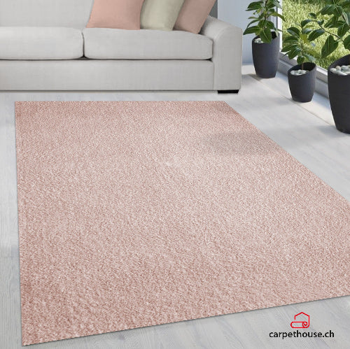 Teppich Flash - Waschbares Hochflor Teppich, 9010 55-Pink