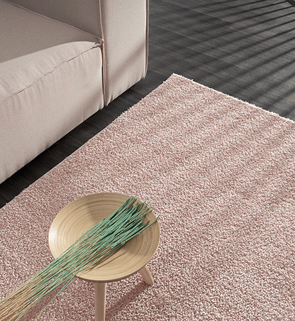 Hochflor Teppich Flash 9010 55 Pink – Rund