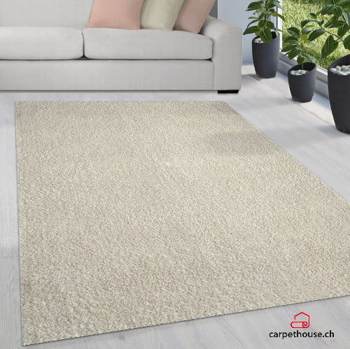 Teppich Flash - Waschbares Hochflor Teppich, 9010 60-Cream