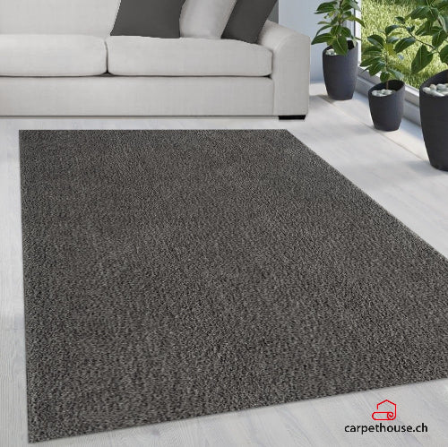 Teppich Flash - Waschbares Hochflor Teppich, 9010 96-Anthracite