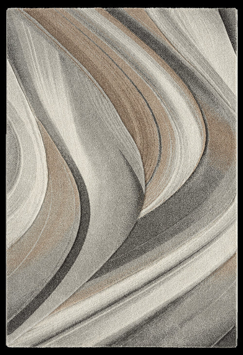 Belis Essense Designer | Brown - Grey | Kurzflorteppich