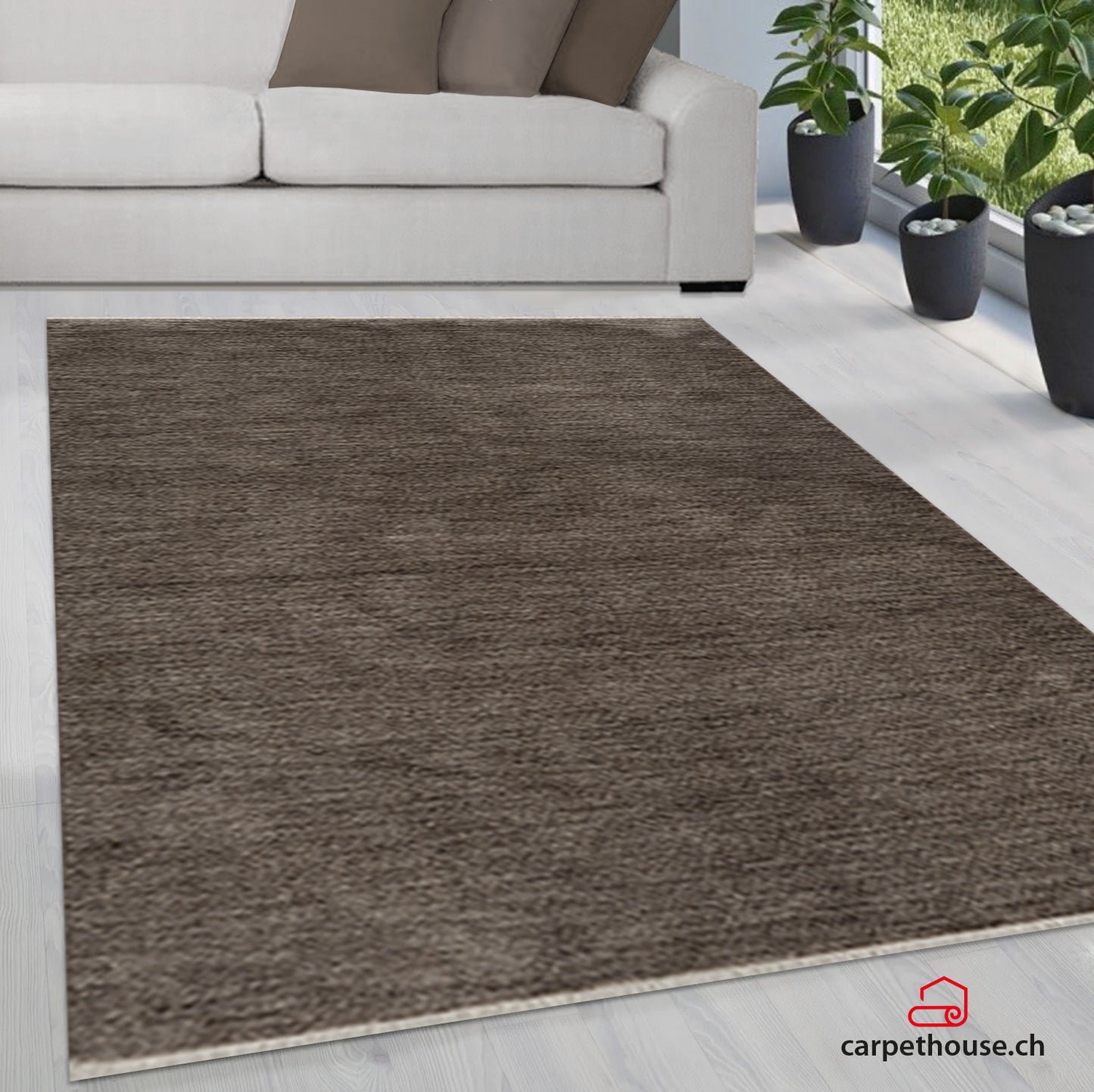 Impulse Moderner Kurzflor Teppich 52031 80-Brown