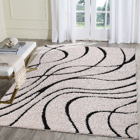 Sanat Hochflor-Teppich Luxus 3505-Cream