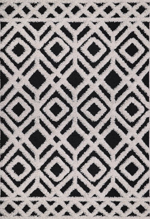 Sanat Hochflor-Teppich Luxus 3507-Black