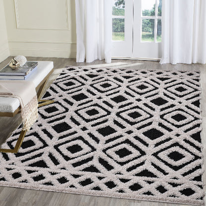 Sanat Hochflor-Teppich Luxus 3507-Black