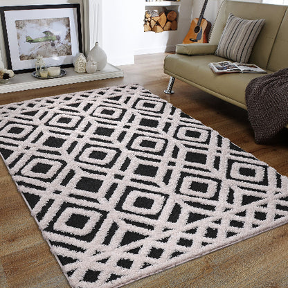 Sanat Hochflor-Teppich Luxus 3507-Black
