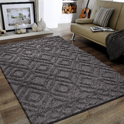 Sanat Hochflor-Teppich Luxus 3506-Gray