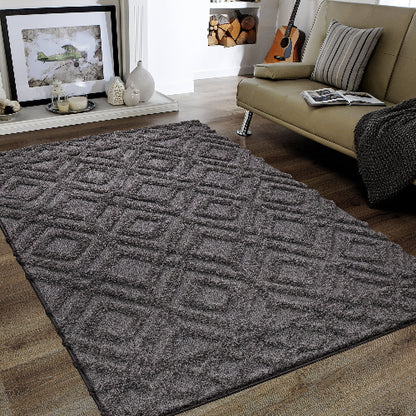 Sanat Hochflor-Teppich Luxus 3506-Gray