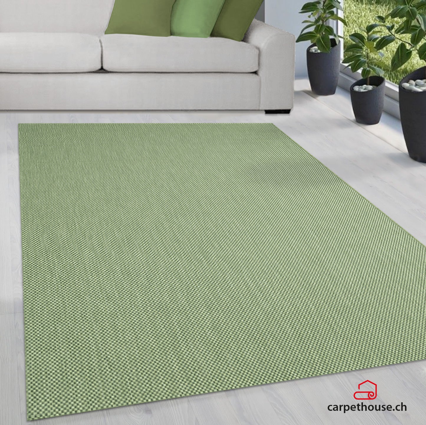 Indoor & Outdoor Kurzflorteppich Green – Maestro