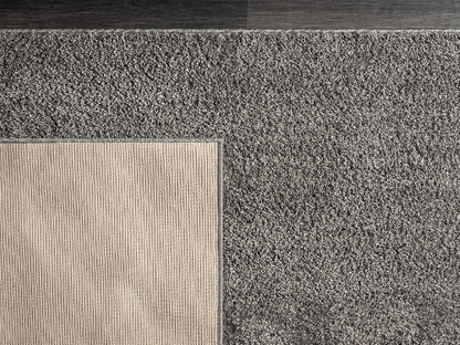 Waschbarer Hochflor Teppich Flash 9010 96 Anthracite – Rund