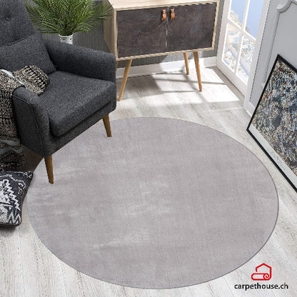 Hochflor Teppich Focus 47 95 Grey – Rund