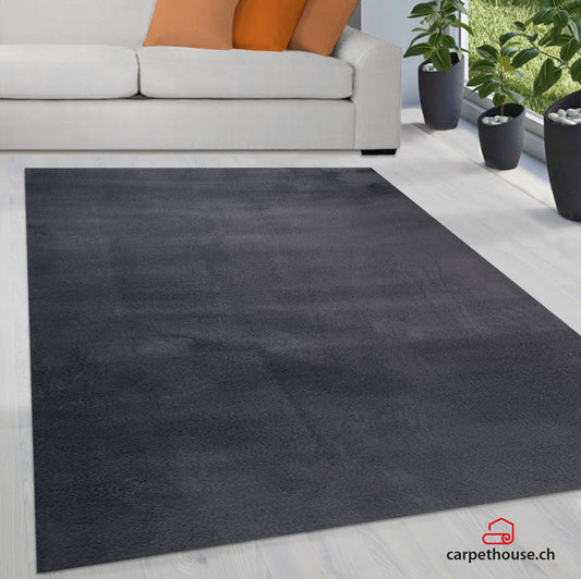 Focus kuschelig warmer Fellteppich 47 995-Anthracite