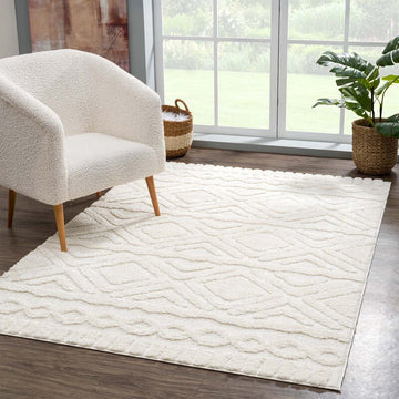 Hochflorteppich Focus 3382 Creme