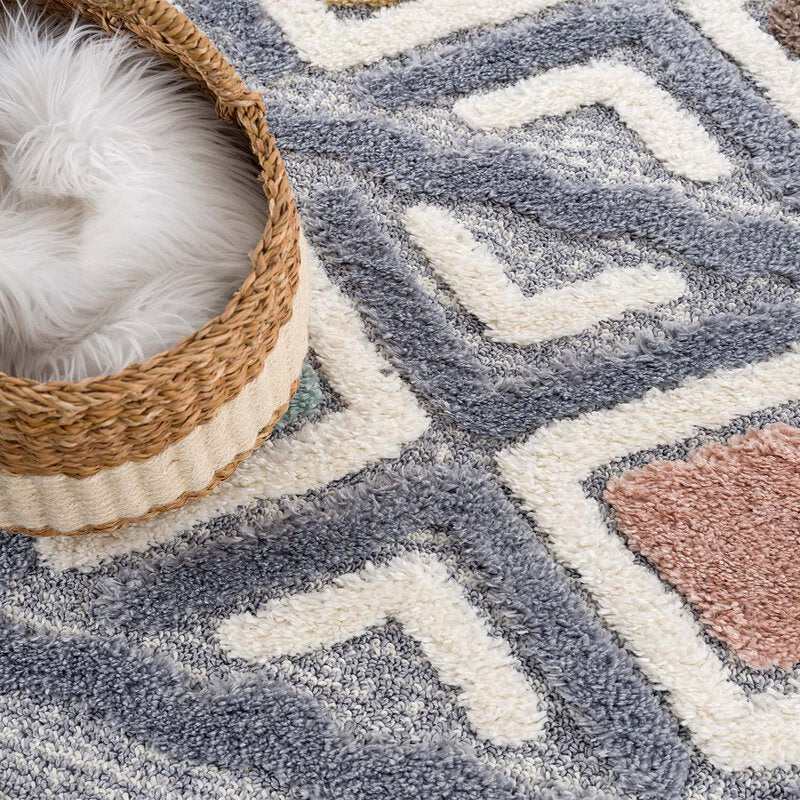 Focus | Creme | Hochflorteppich | rund