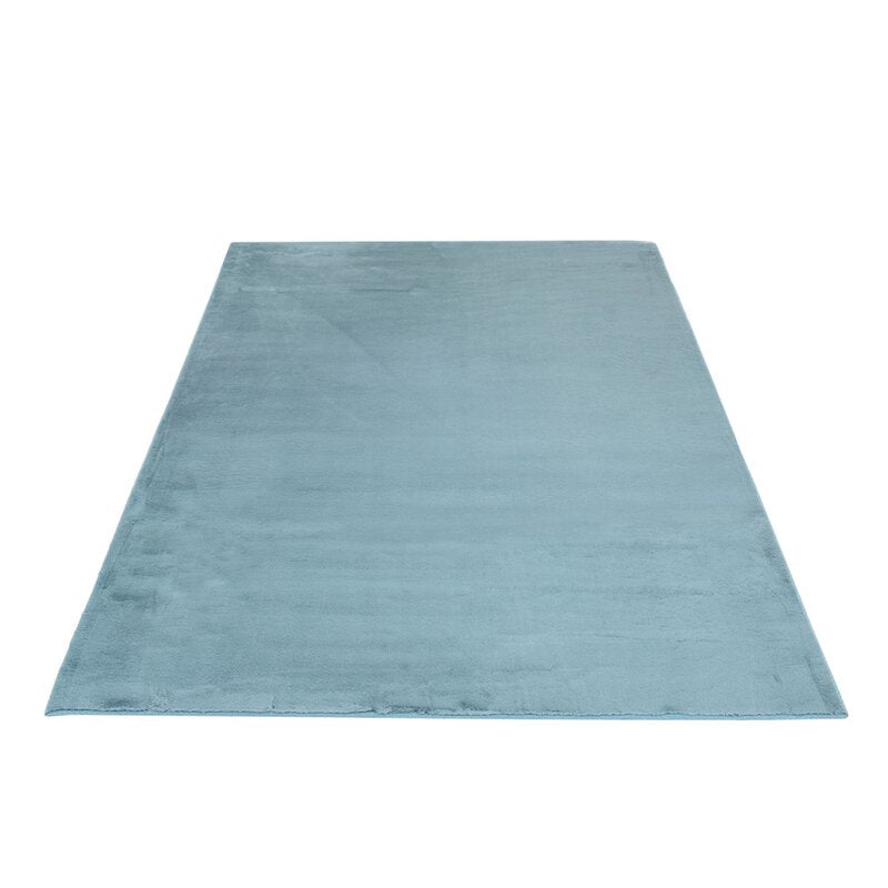Hochflorteppich Topia Uni Pastel Blau
