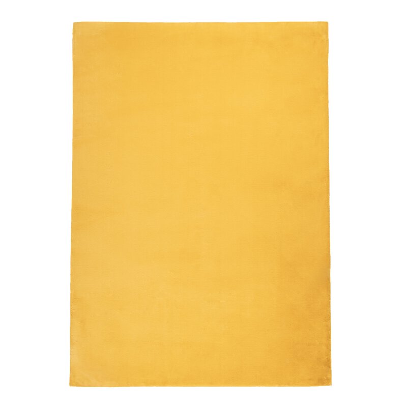 Hochflorteppich Topia Uni Golden Yellow