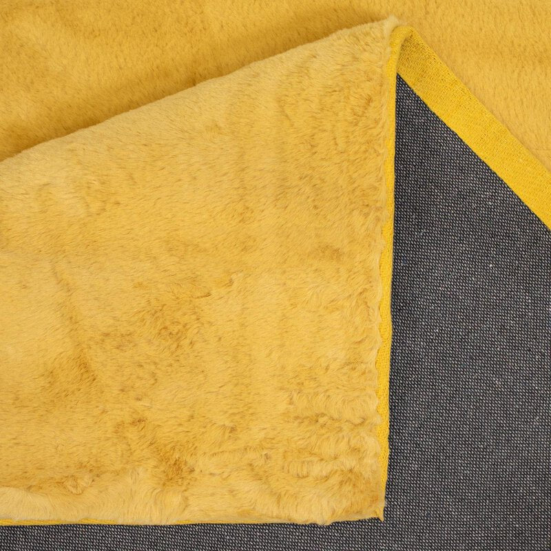 Hochflorteppich Topia Uni Golden Yellow