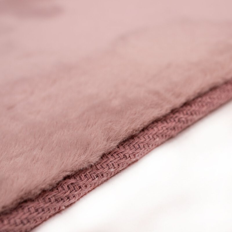 Hochflorteppich Topia Uni Pastel Pink