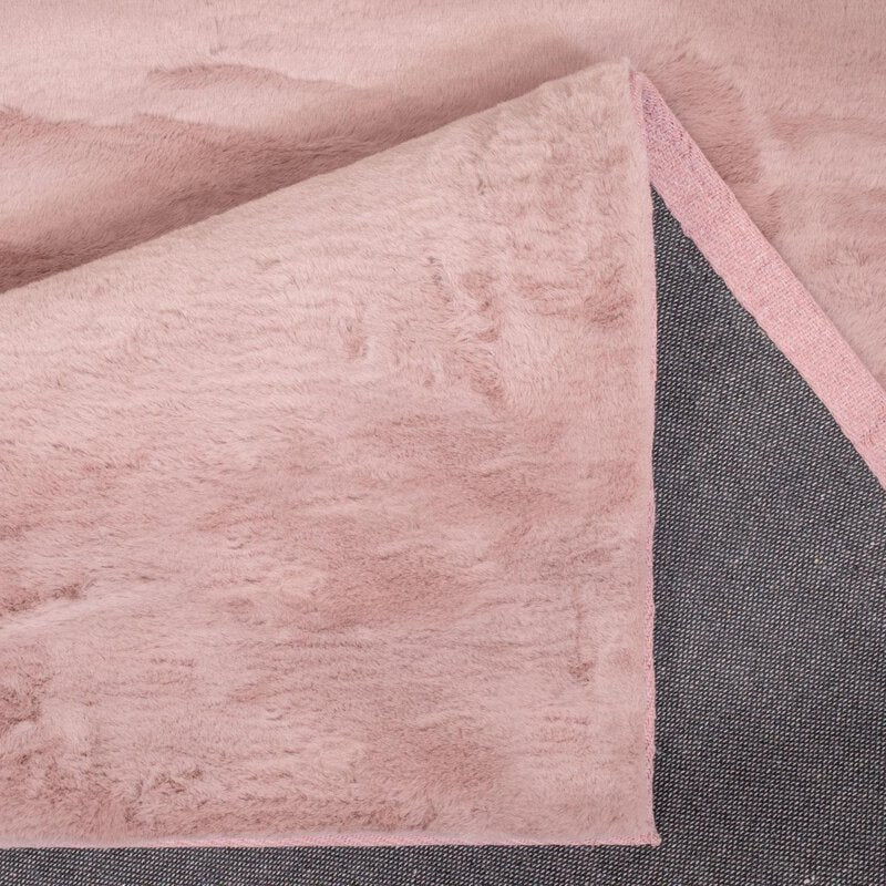 Hochflorteppich Topia Uni Pastel Pink
