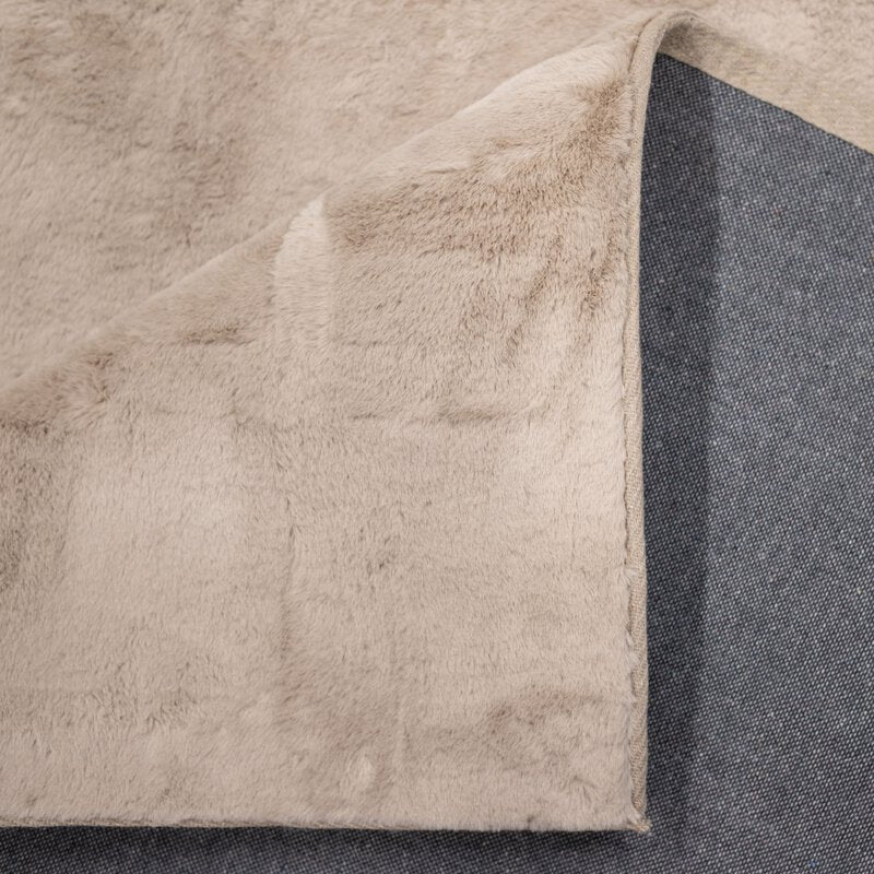 Hochflorteppich Topia Uni Taupe